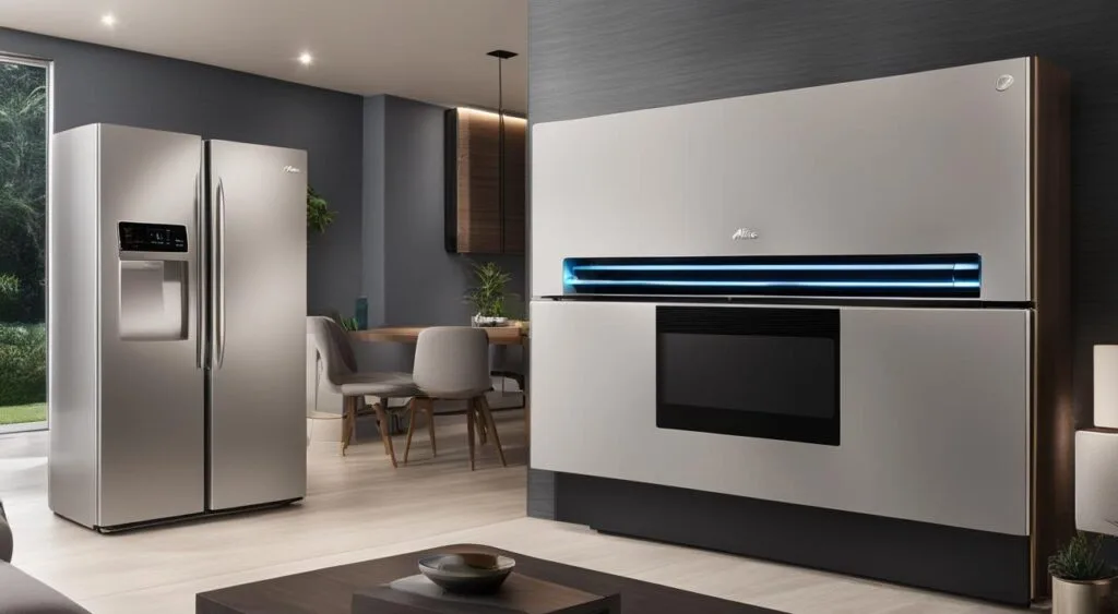 design do ar-condicionado Midea e Philco