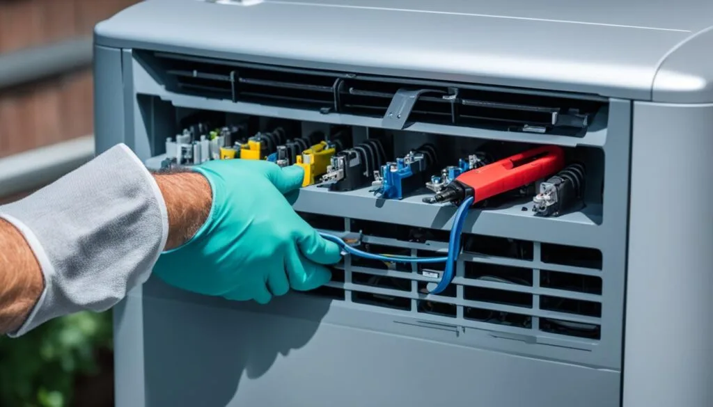 Desmontagem de ar condicionado portátil