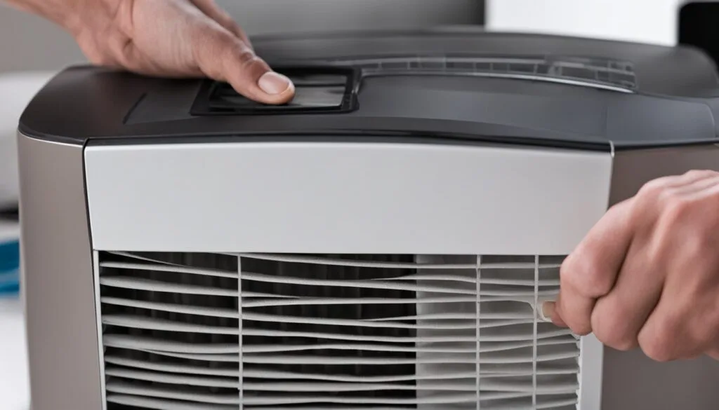 limpeza filtros ar condicionado portátil